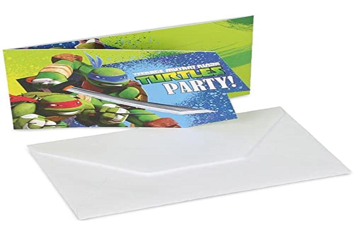 Amscan Teenage Mutant Ninja Turtles 6-Invite and Envelopes