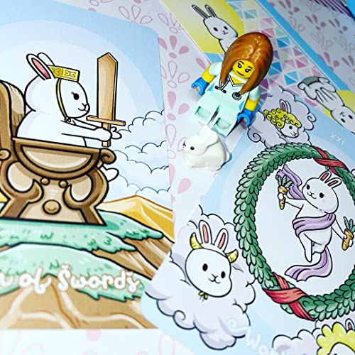 mrdiyshisha Chubby Bun Tarot Deck (Version 2), 79 Adorable Tarot Cards for Beginners, Pocket Size (4.05