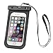 AOMAIS Waterproof Case, Universal Waterproof Pouch Cell Phone Dry Bag for Apple iPhpone 6, 6S, 6S Plus, Samsung S6, S7, Huawei P8, P9 up to 6"(Black)