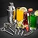 Bar Set by Naava – Stainless Steel 10 Piece Home Cocktail Mixology Tool Kit – With Bartender's Professional Shaker, Strainer, Jigger, Liquor Pourers and More – Attractive Gift Box and 100% Guarantee