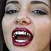 Hip Hop Teeth Grillz Top Or Bottom Mouth Teeth Grills Gold Plated Fashion Removable Jewelry Gold Grillz (Silver)