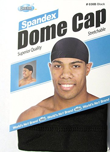 Dream Spandex Dome Cap Black #30B (6 pack), Superior quality, stretchable, stretchy, wrinkle free, wrinkle resistant, polyester, soft material, comfortable material, weaving, wigs, hair, hair extension