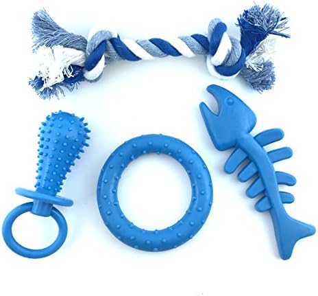 CNT PETS - Puppy Toys, Mini Dental Chew Toys Bundle (Set of 4) Best Chew Toys for Puppies and Small Dogs. For Teething and Actively Chewing Puppies and Small Dogs