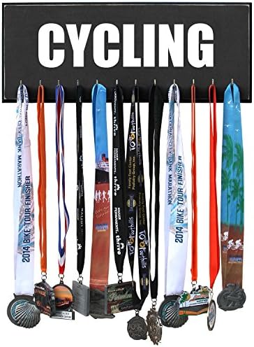 Cycling Medal Display Holder Hanger - Black - 12 Hooks