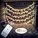 AOSTAR 40 LEDs Photo Clips String Lights (16.4ft, Warm White) Remote Control Fairy String Lights for Bedroom Hanging Photos, Cards and Artworks