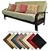 OctoRose 3 Side Zipper Classic Soft Micro Suede Futon Cover/Slipcover/Sofa DayBed Mattress Cover Couch Protector (Cover ONLY) (Light Pastel Green, Full Size)