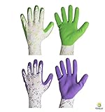 All Purpose Gardening Gloves from Khozi Offer Comfort, Protection, Water Resistance and Medium Fit with Soft Latex Foam Covering and Great Grip on Home & Garden Equipment, Your 2nd Pair Free Today!
