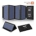 SUAOKI Quick Charge 3.0 Portable Solar Charger 28W SUAOKI Foldable Solar Panels 3-Port USB Phone Charger Compatible with Cell Phone iPhone iPad Samsung Laptop Tablet and More