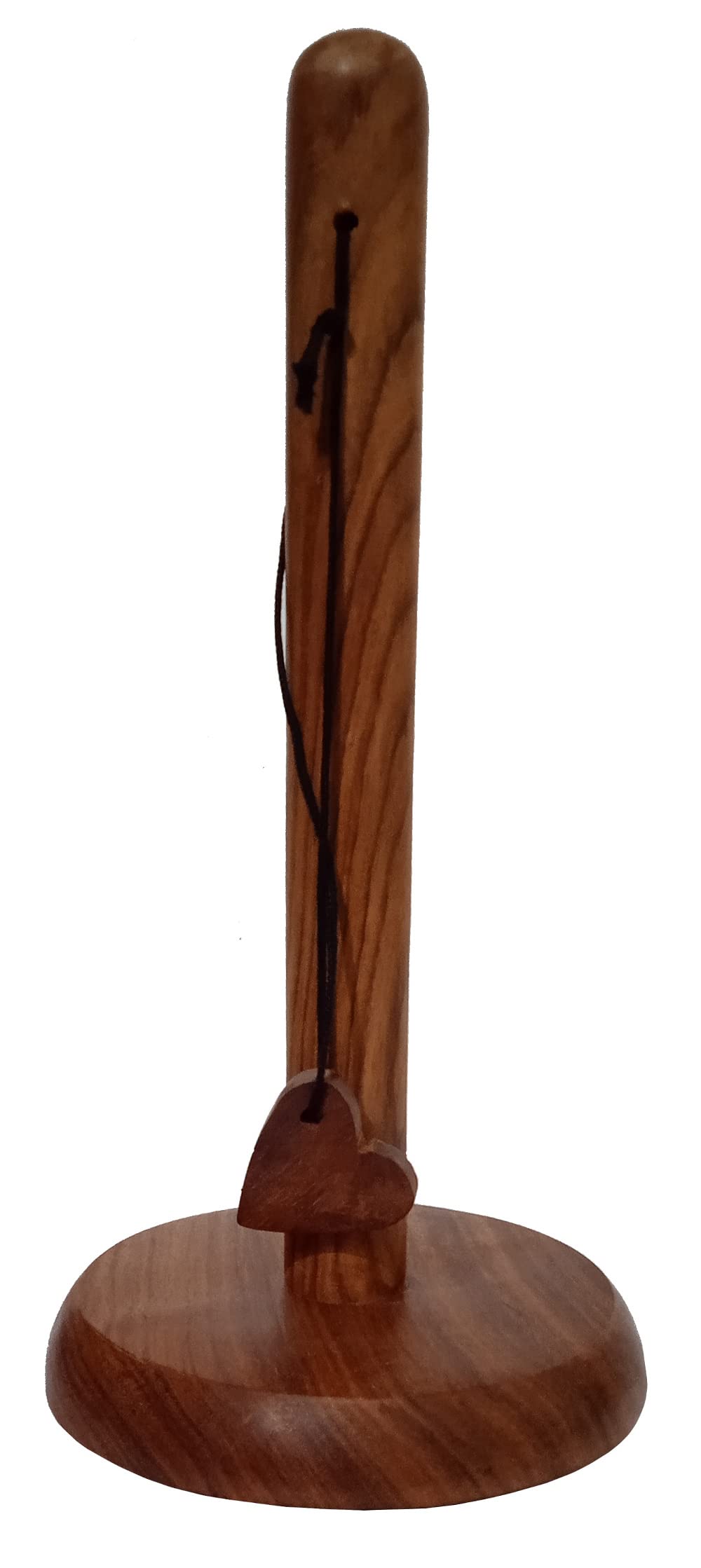 Purpledip Wooden Tissue Roll Paper Towel Holder Stand For Kitchen Bathroom (12518)