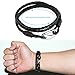 Zhenhui Braided Leather Bracelet Set - Black Brown Leather Wrap Bangle for Men Women Kids with 2 Vintage 4-Strand Rope Wrist Bracelets with Stainless Steel Lobster Clasp Durable(2 Pcs)?