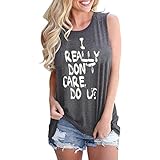 Women Letter Print Shirt, Witspace I Really Don't