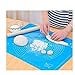 DAIWEIS Extra Large Silicone Baking Mat for Pastry Rolling with Measurements Pastry Rolling Mat, Reusable Non-Stick Silicone Baking Mat (blue)