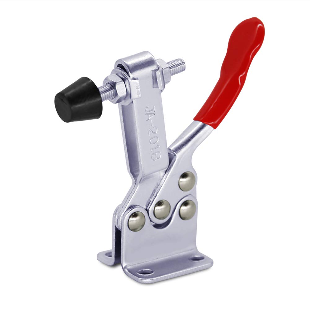 5 pack Hold Down Toggle Clamps Latch Antislip Red 201B Hand Tool 200Lbs Holding Capacity Antislip Horizontal Quick Release Heavy Duty Toggle Clamp Tool (201B)