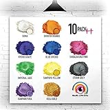 Eye Candy Mica Powder - Pigment Powder 10-Pack Set H - Colorant for Epoxy - Resin - Woodworking - Soap Molds - Candle Making - Slime - Bath Bombs - Nail Polish - Cosmetic Grade - Non-Toxic