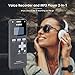 Digital Voice Recorder Built-in 8GB Voice Recorder with USB,Grey Color OLED Stereo Audio Recorder Dictaphone Sound Recording Device with Microphone MP3 Player for Lectures Meetings Interviews