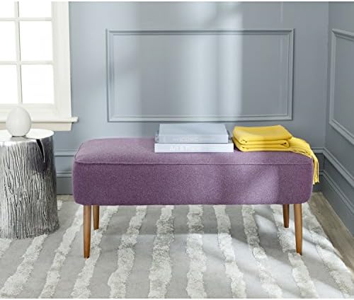 Safavieh Mercer Collection Levi Plum Purple Mid-Century Bench