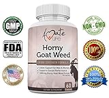Amate Life Horny Goat Weed for Men & Women Supports Sexual Health Sexual Enhancement Pills with Maca Root Natural Libido Booster Extra Strength Energy Pills with Tribulus Terrestris - 60 Capsules