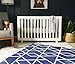 Premium Stylish Foam Play Mat | Cushy-Soft & Thick | Easy-to-Clean, Hypoallergenic, Non-Toxic, Pet-Friendly | One Piece - Large Navy Geo Mountain