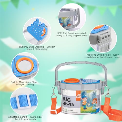 11 Piece Children's Explorer Kit, Insect Hunting Game with Magnifier, Butterfly Net, Observation Box and Tweezers, Outdoor Educational Toy Gift 3 4 5 6 7 8 Years Old