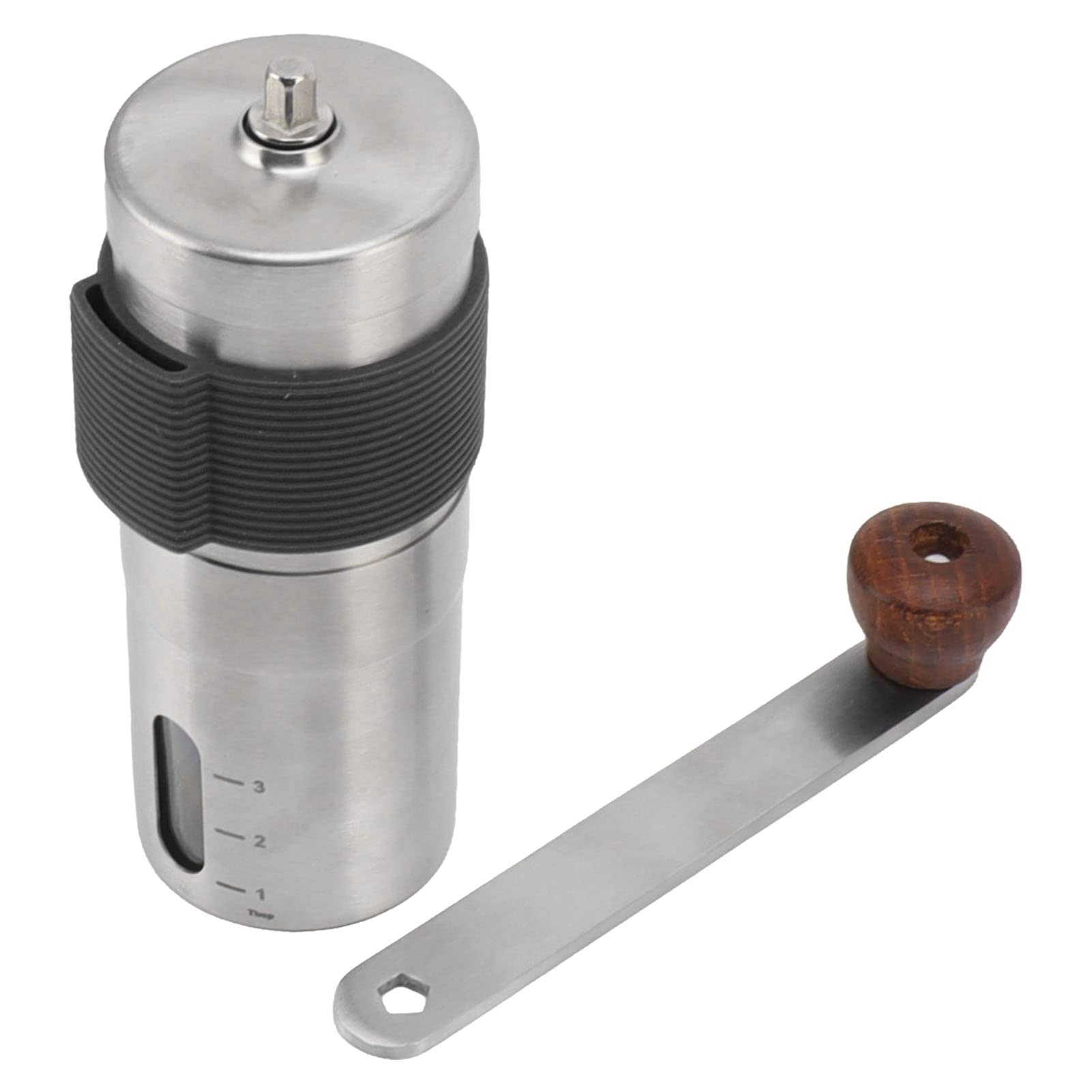 Hand Coffee Grinder, High Hardness Black Porcelain Movement, Home Portable Manual Coffee Grinder (Black)