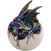 4 Inch Dragon with Egg Figurine, Purple