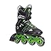 K2 Skate Men's F.I.T. Pro 84 Inline Skates, Black/Green, 12