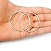 Sterling Silver Round Snuggable Huggie Hoop Earrings, Diameter 40mm