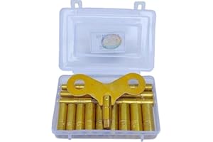 TAURISH 18 Piece Clock Winding Key Set - Original Brass, Odd/Even Number