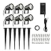 ZUCKEO 5W LED Low Voltage Landscape Lights 12V 24V Garden Light Transformer, IP65 Waterproof Landscape Lighting COB Outdoor Decorative Spotlight for Patio Garden Pathway Warm White (6 Pack)