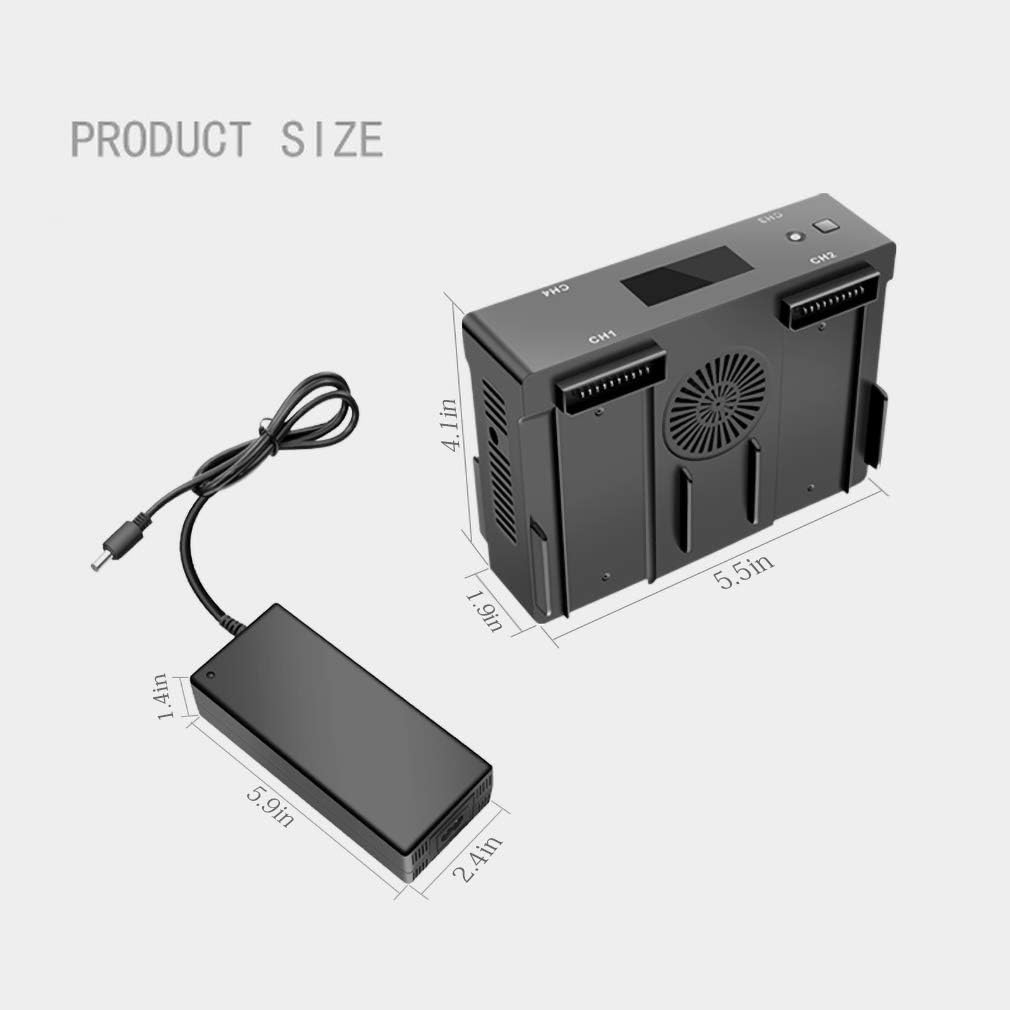 Hanatora Battery Home Charger & Car Charger for DJI Mavic 2 Zoom/Pro and Remote Controller,5 in 1 Rapid Charging Hub with Charging, Discharging and Storage: Toys & Games
