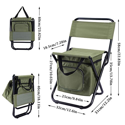Topchances Camping Faltstuhl Tragbarer Stuhl Gepolsterter Klappstuhl mit Aufbewahrungstasche Tragetasche Tragbarer Stuhl… – Bild 7