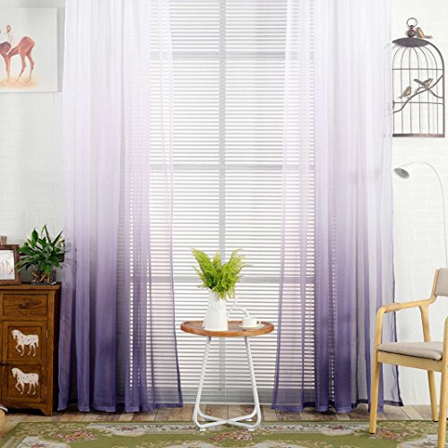 Wensltd Clearance! 1 PC Hook Tulle Door Window Curtain Drape Panel Sheer (I) - Thumbnail 3
