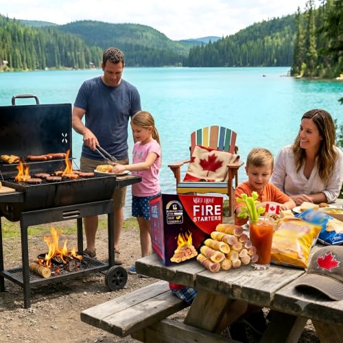 Fire Starter - 150 pcs xxl Natural Odourless Charcoal Starter & Campfire Firestarters | BBQ Grill, Outdoor Fire Pit, Camping Quick Wood Starters for Wood Stove, Fireplace, Chimney, Smoker, Pizza Ovens