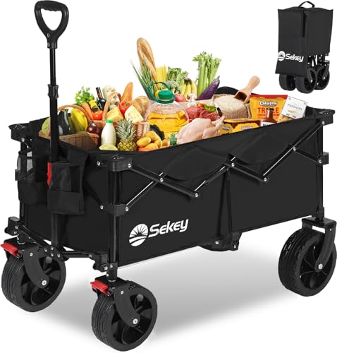 Sekey XXL 4020 Bollerwagen Faltbar 150L 150KG All-Terrain Reifen