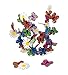 Butterflies and Flowers Connectagons 62 Piece Wooden 3D Interlocking Toys Building Play Set