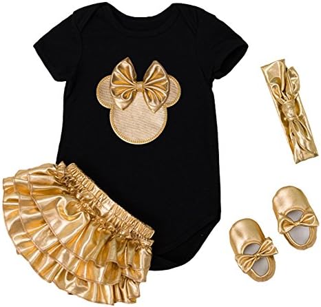 MXCZ Baby Girls 95% Cotton Short Sleeves Conjoined Set Climbing Clothes Suit(4pcs)
