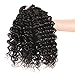Brazilian Virgin Kinky Curly Human Hair Bundles Extensions 3 Bundles 100% Unprocessed Curly Weave Natural Color(14