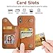 LOHASIC for iPhone Xs Wallet Case, for iPhone X, 5 Card Holder Leather Credit Slot Phone Cover for Men Women, Kickstand Magnetic Clasp Flip Folio Portfolio, Designer Fancy Travel Pocket 5.8