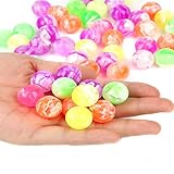 Fun Central AZ949, 48 Pieces, 0.75 Inches Assorted Neon Bouncing Balls Bulk Kit for Kids, Bulk Bouncy Ball, Rubber Swirl Bouncing Balls, High Bouncing Balls