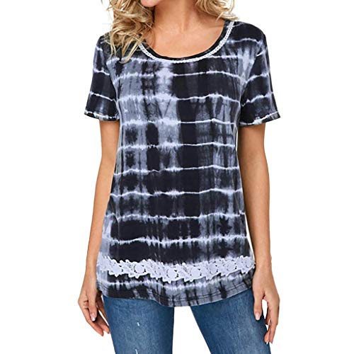 Limsea Women's Spring Floral Print 3/4 Sleeve Irregular Hem Asymmetrical Tunic Loose Long Blouse Tops Long/Short Sleeve Cotton Basic Simple Button Down Shirt Womens Dolman Drape Top Shirts Gray - Thumbnail 5