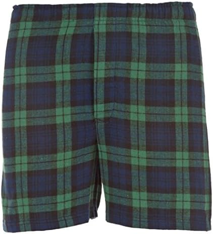 Hometown Clothing Bundle: Flannel Boxer Short &amp; Garment Guide, Blackwatch-XL