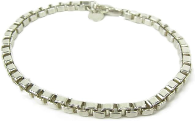 Amazon ティファニー Tiffany Co メンズ可 ベネチアンリンク スターリング シルバー Sv 925 チェーン ブレスレット アクセサリー 男女兼用 ユニセックス 箱付き esam 中古 ブレスレット 通販