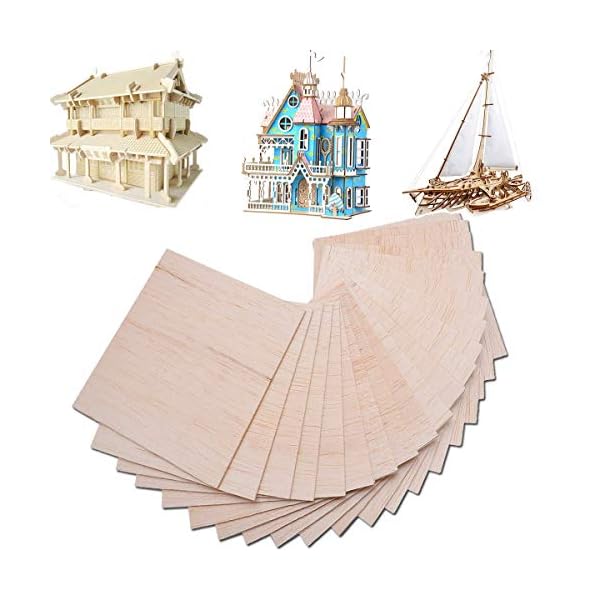 15 Stk. Balsaholz Platte Sperrholz für Haus Flugzeug Schiff Boot DIY Modell Laubsägeholz 150x100x2mm
