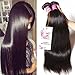 UNICE Hair 10A Malaysian Straight Human Hair 4 Bundles Unprocessed Virgin Human Hair Weave Extensions (18 20 22 24 inch)