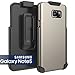 Encased Case & Belt Clip Holster for Samsung Galaxy Note 5 Ultra-Thin (SlimShield Series) Hybrid Shell (Gray)