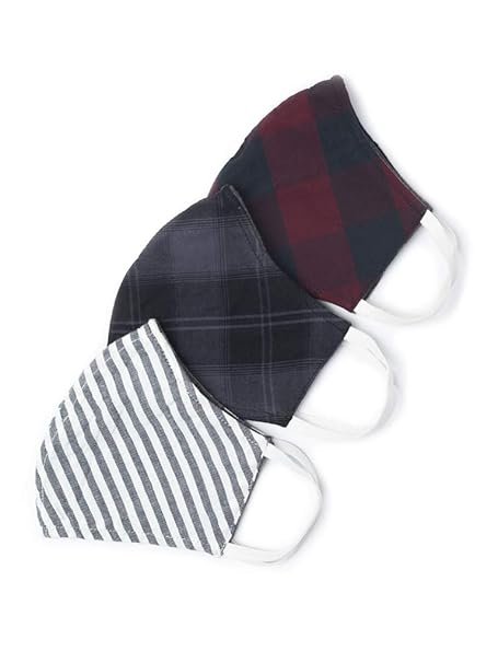 Diverse Cotton Unisex Face Mask � Multicolor, Free Size, Pack of 3