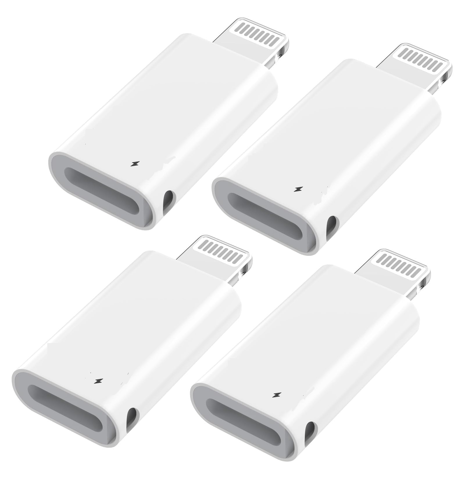 Photo 1 of [Apple MFi Certified] USB C to Lightning Adapter,4 Pack Lightning Male to Type C Female Adapter Support USB Wall Fast Charger Data Sync Adopter for iPhone 14/13/Pro Max/12/11/X/XR/XS/8/7 Car Charger