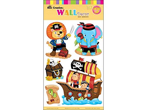 Best Creation Pop-Up Cartoon Animal Pirate Wall Decor Stickers