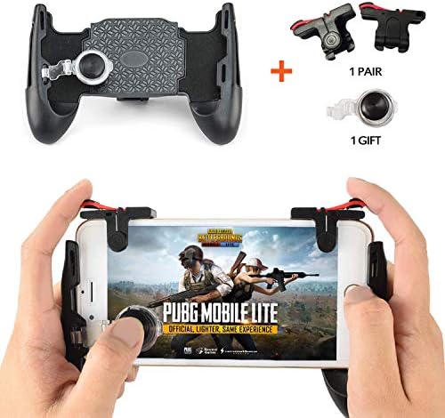 PASNOWFU PUBG Mobile Trigger Mobile Game Controller Sensitive Shoot, Aim Keys Mobile Joystick for PUBG/Fornite/Knives Out【Two Buttons + Gamepad + Joystick】