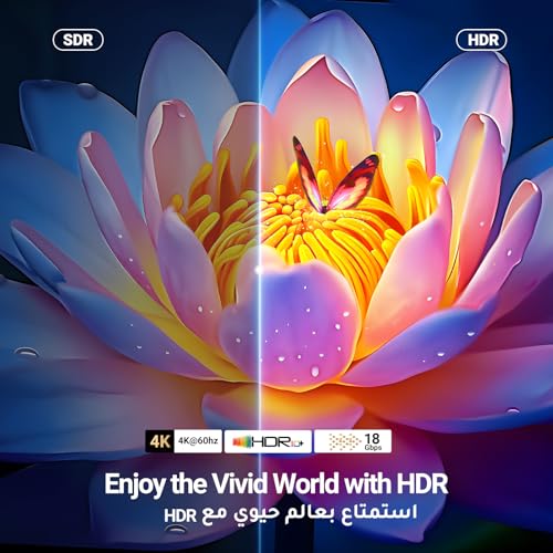 UGREEN 0.5M HDMI Cable 4K HDMI 2.0 18Gbps High-Speed 4K@60Hz Video Wire Ultra HD 3D 4K Cord Braided Compatible with MacBook Pro UHD TV Nintendo Switch Xbox Playstation PS5/4 PC Laptop